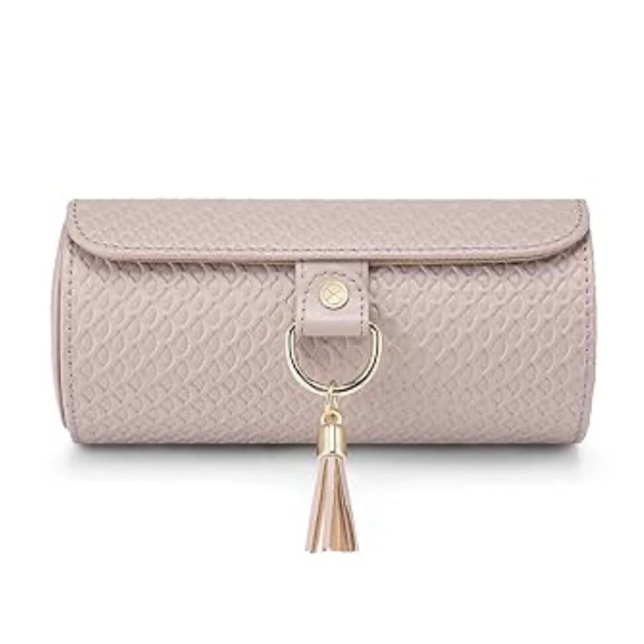 Vlando Travel Jewelry Organizer Roll Leather Case 3 Sections - Picture 1 of 10